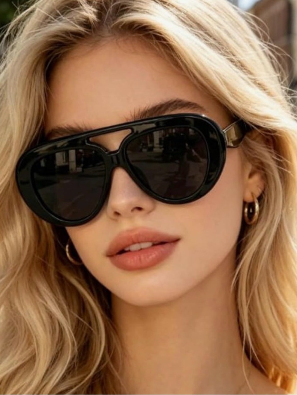 Black Aviator Sunglasses - Women Accessories